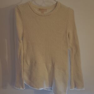 Michael Kors Cream Ribbed Sweater
